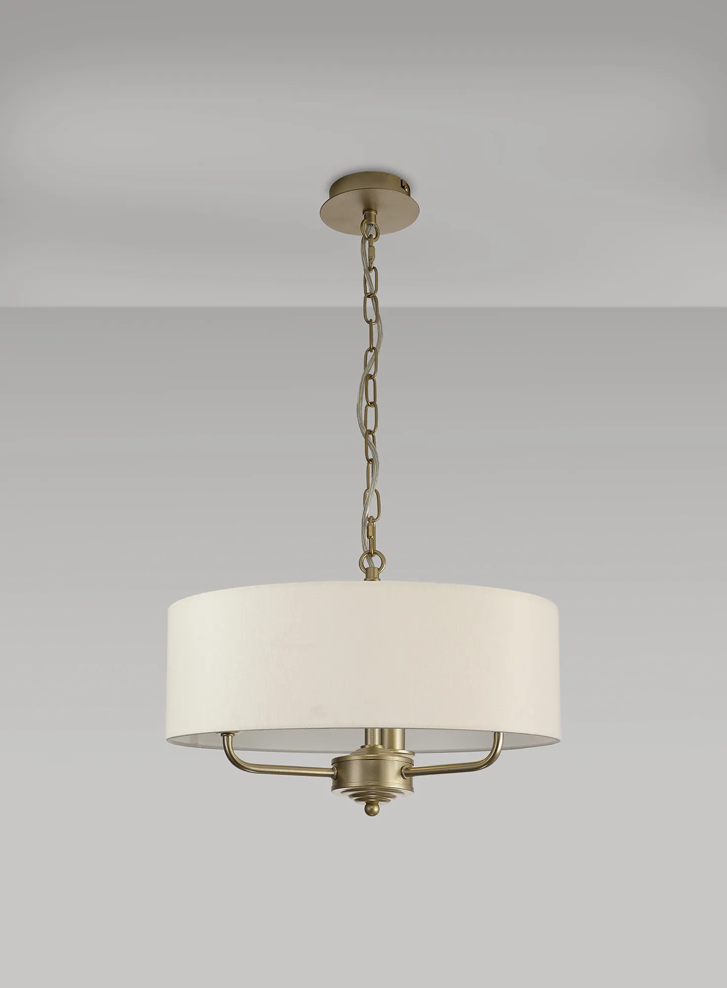 Banyan 45cm 3 Light Pendant Champagne Gold, Ivory Pearl DK0950  Deco Banyan CG IV